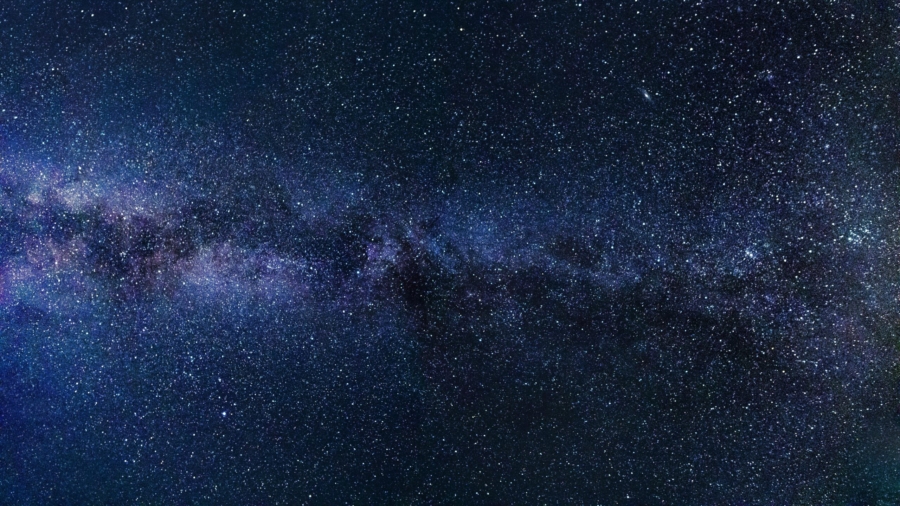 Astrophotography night sky with stars and Milky Way
